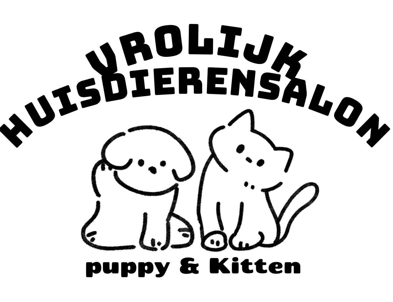 Een dierenwinkel met schattige illustraties