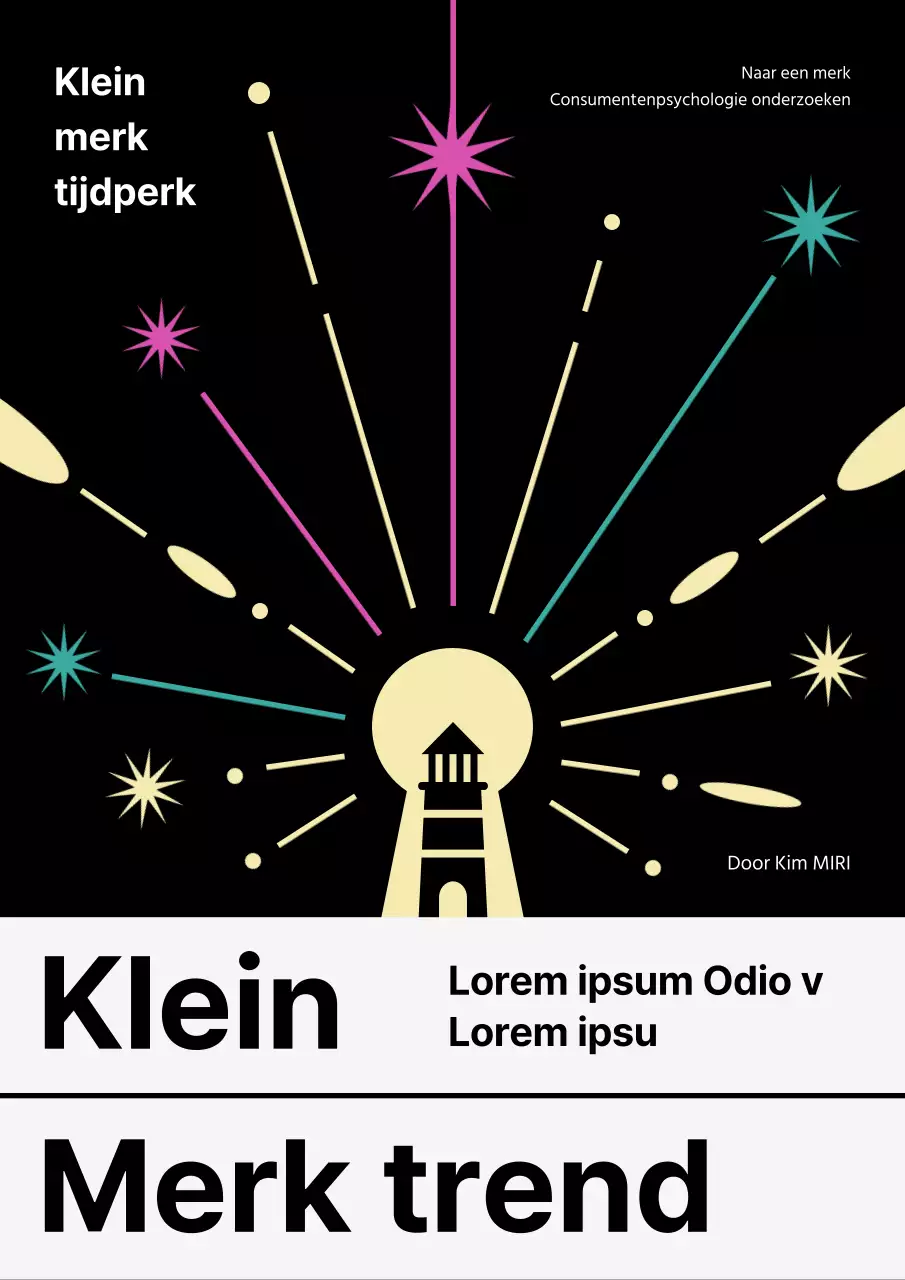 Kleine merk trend cover met een knal van zwart en geel