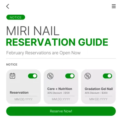 A simple green and white booking opening guide