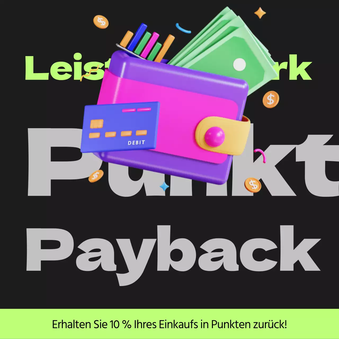 Cyberpunk points payback post in schwarz und lindgrün