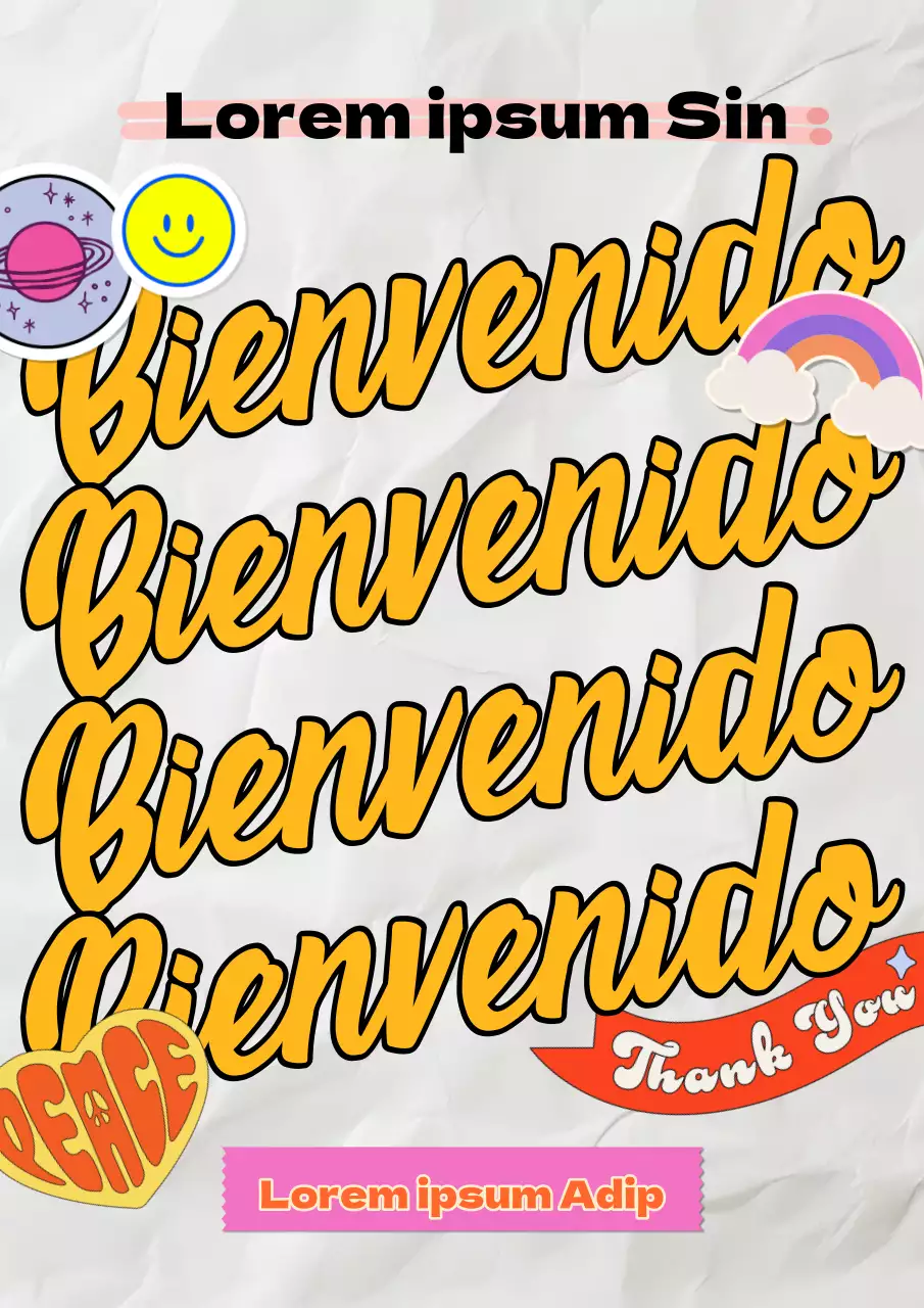 Kitschy promoción de admisiones en blanco y amarillo