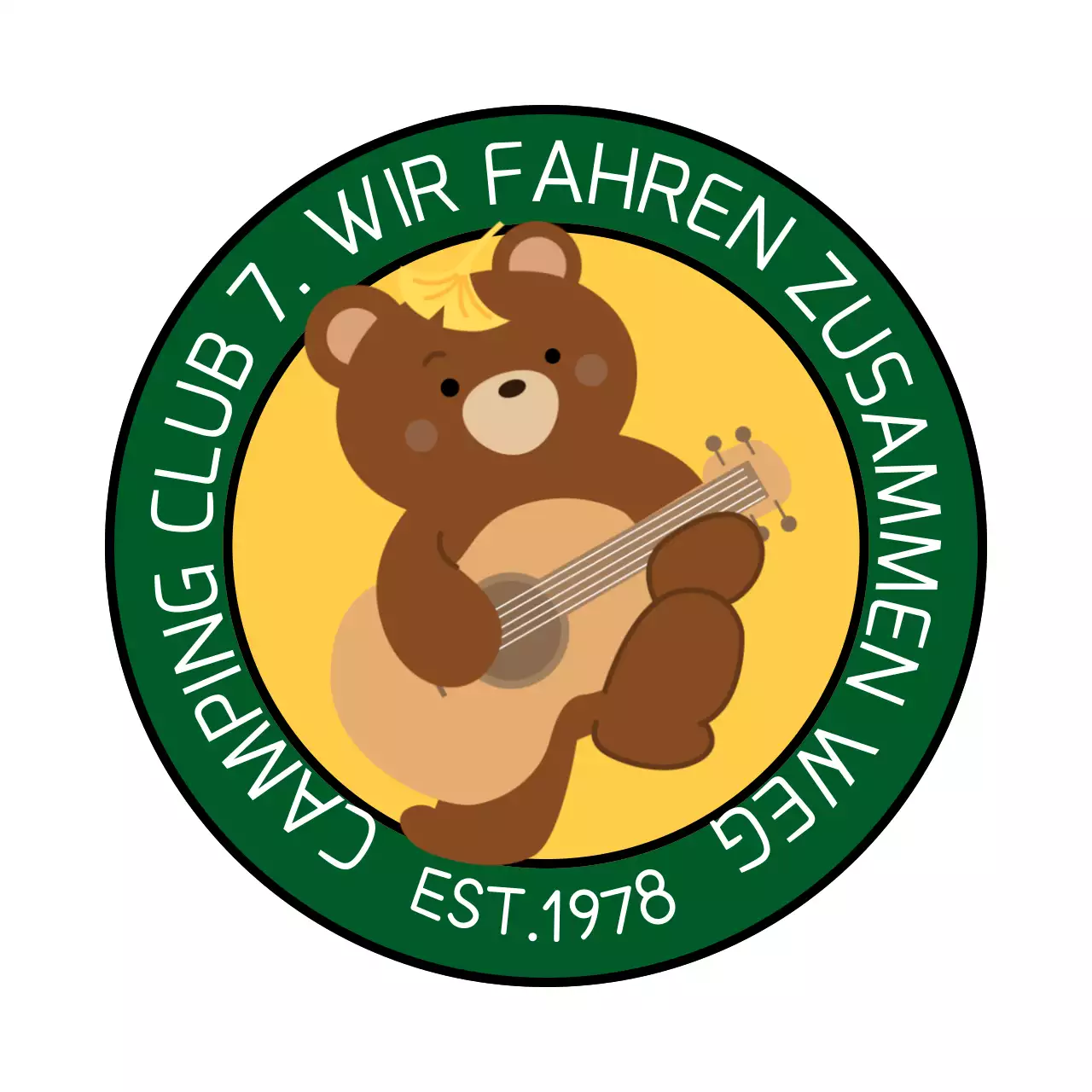 Ein Campingclub mit einem niedlichen Konzept mit Teddybären