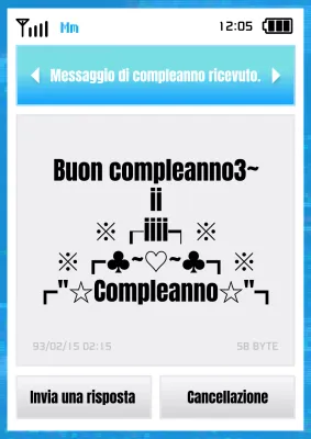 Testi di buon compleanno in una parodia di tweet azzurri e grigi