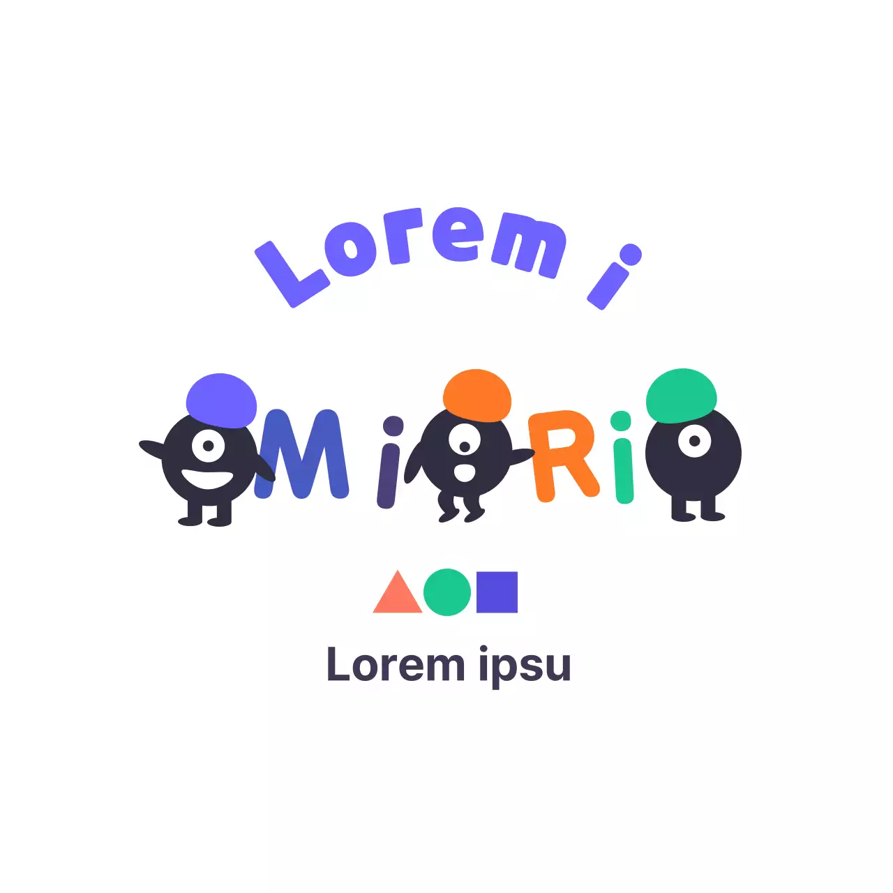 Eine niedliche Nachhilfeschule mit bunten Farben und Figuren