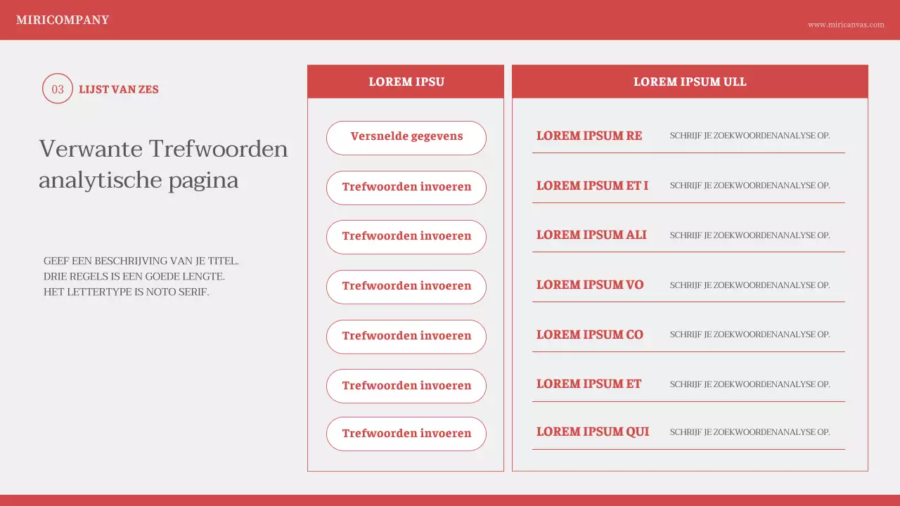 Minimalistische nummering in ivoorrood