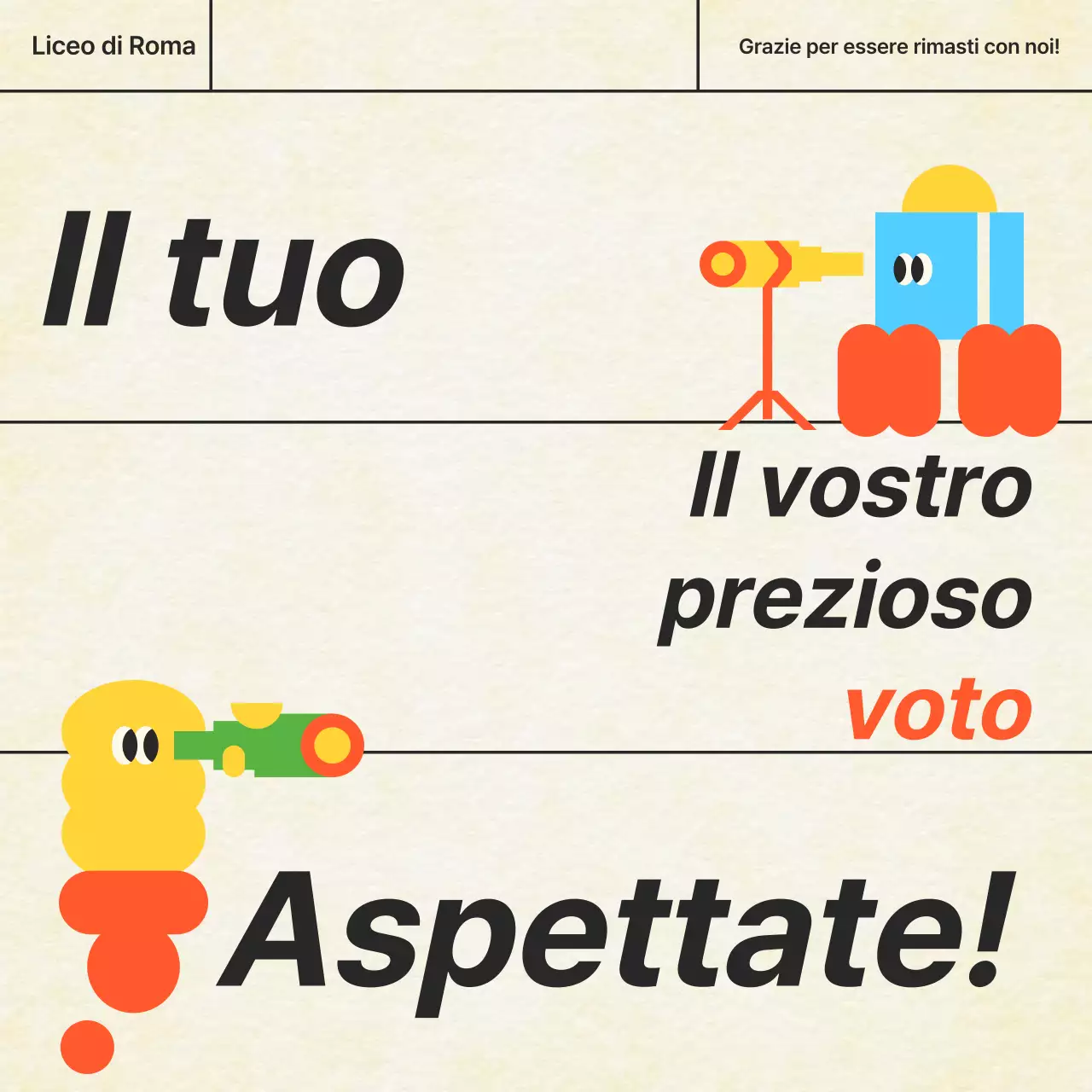 Promuovere il voto del sindacato studentesco avorio e arancione