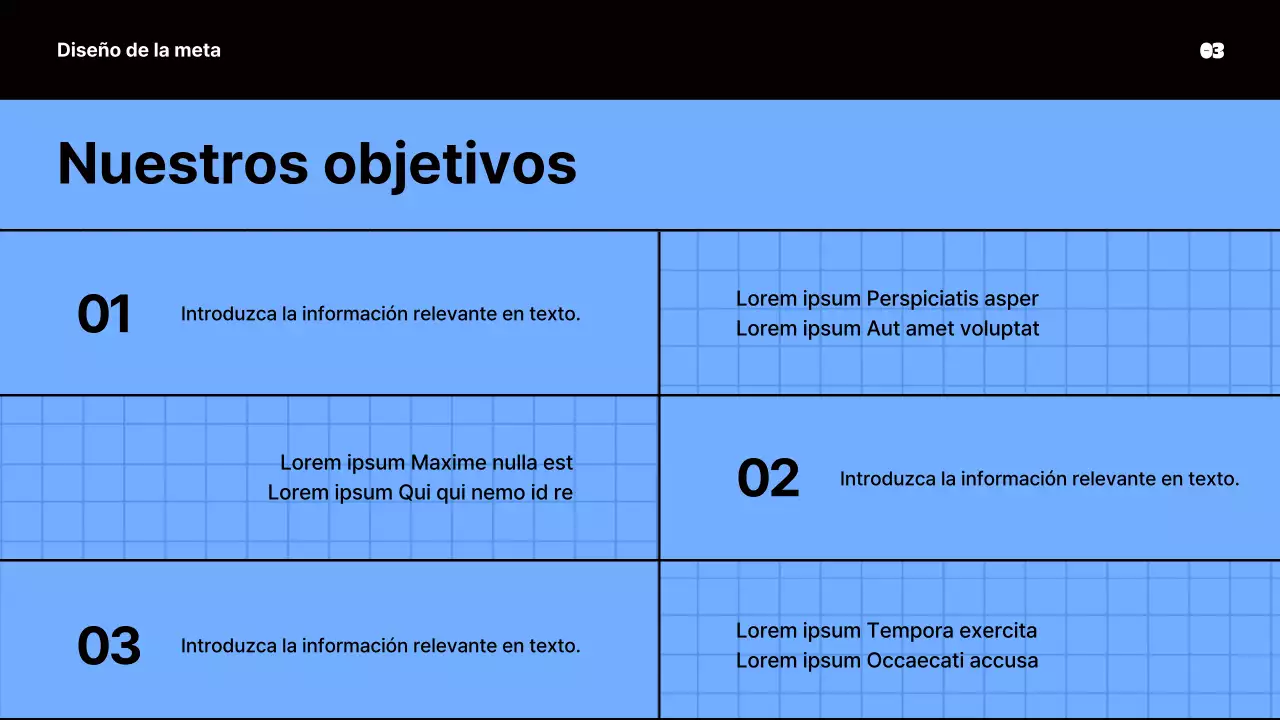 Material de reunión kitsch en azul