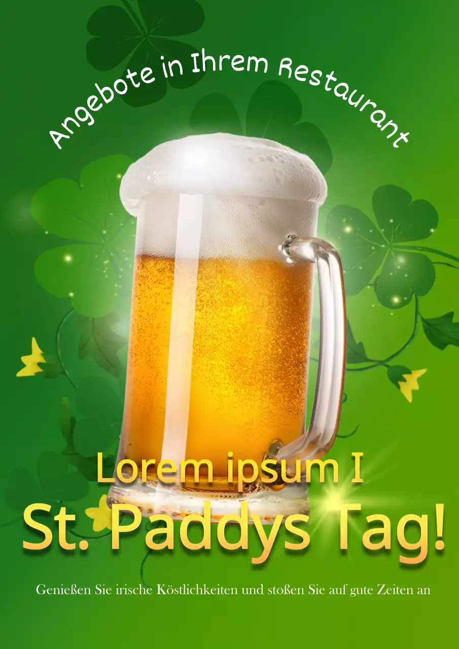 Förderung einer grünen St. Patrick's Day-Bierveranstaltung
