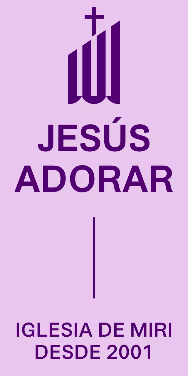 Edificio púrpura ilustración logotipo de la iglesia