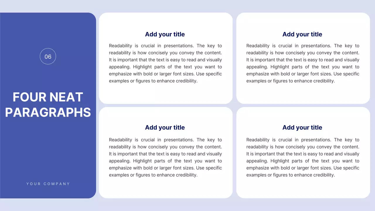 Một báo cáo giàu văn bản đơn giản có màu xanh lam 