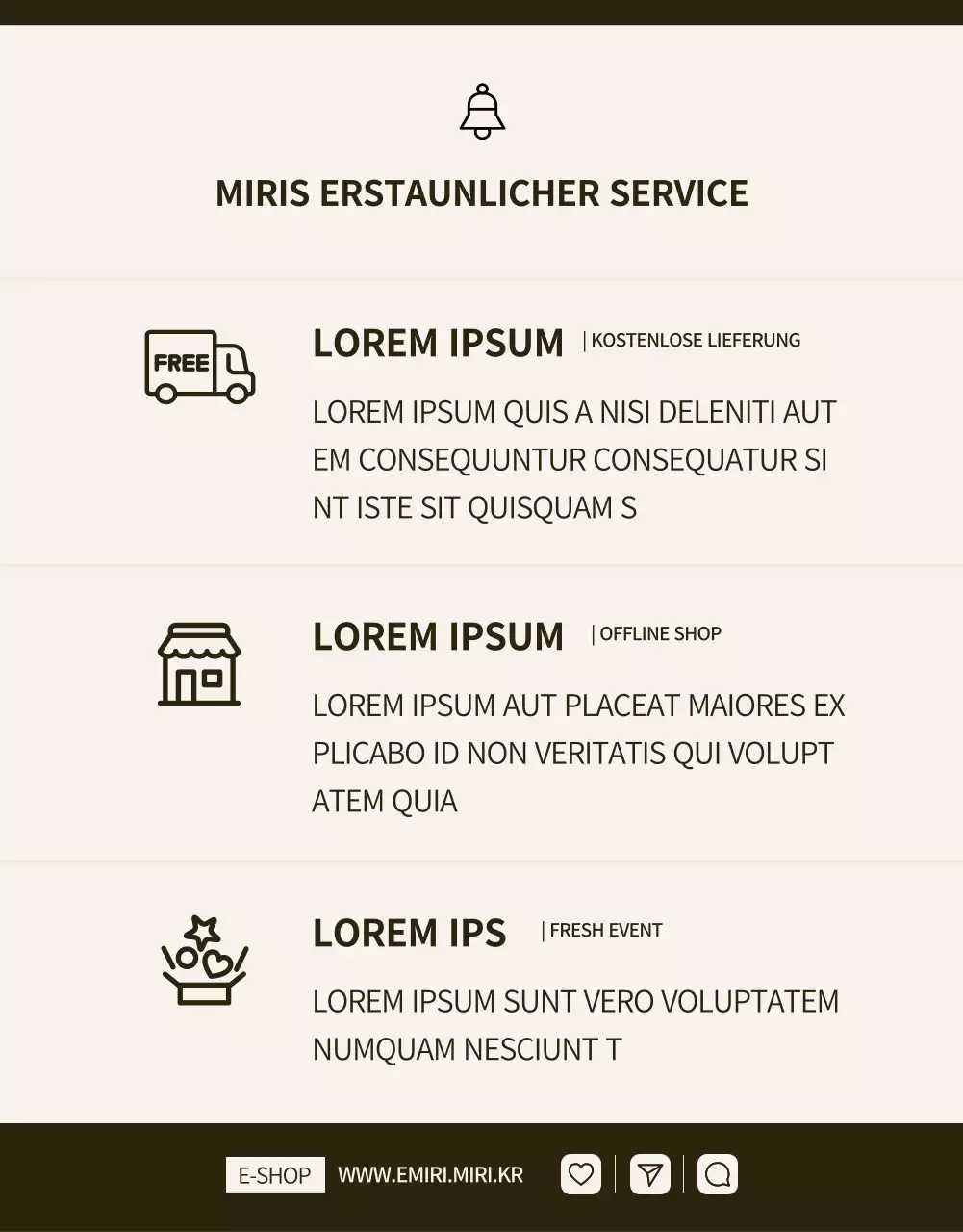 Werben Sie für eine moderne Bäckereiveranstaltung in Schwarz und Beige