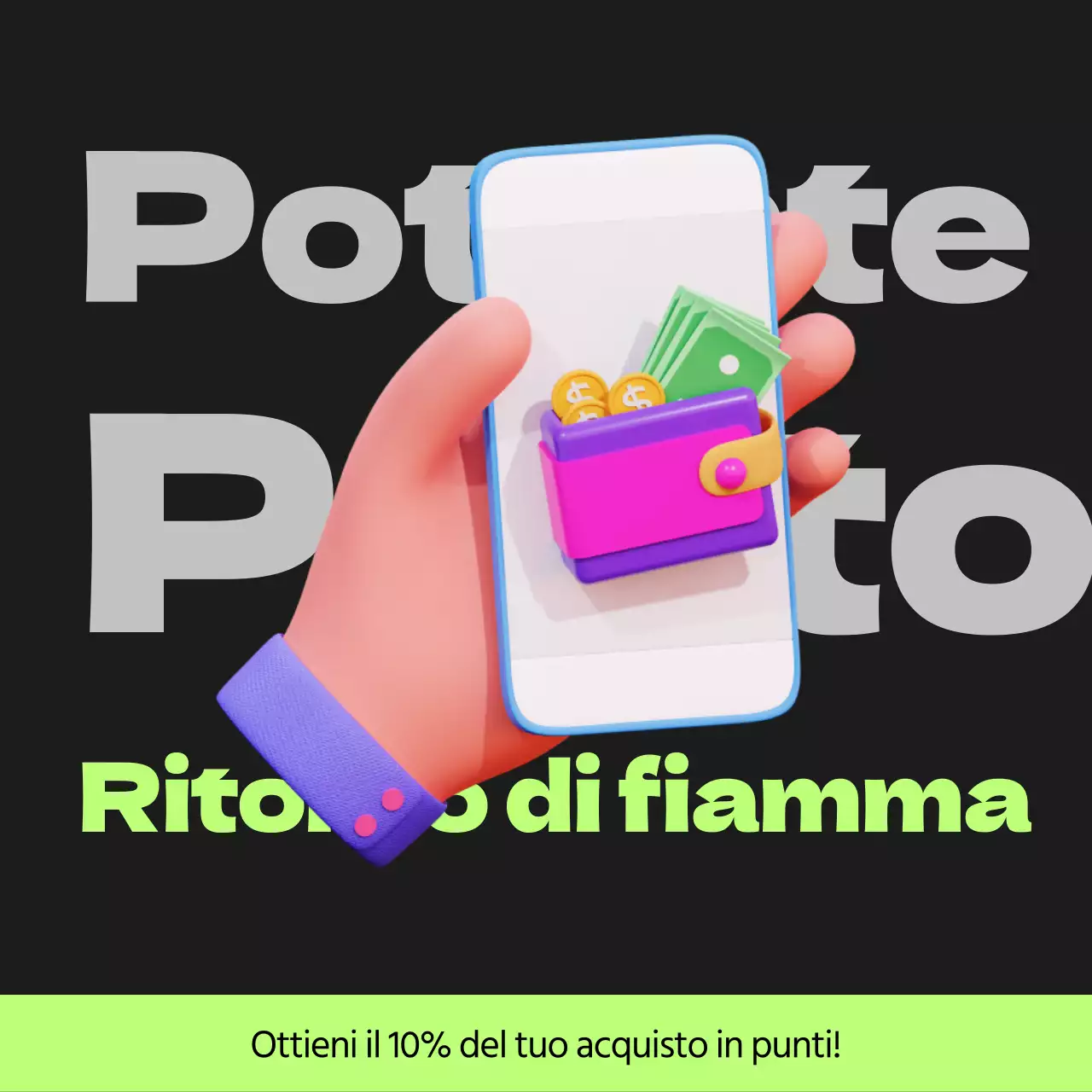 Posta in gioco Cyberpunk punti in nero e verde lime