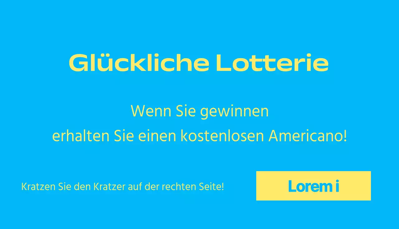 Ein schönes Glücksereignis mit einer gelb-blauen Komplementärfarbe