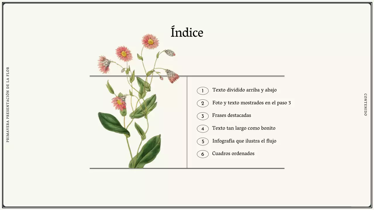 Propuesta de flores primaverales vintage en diseño marfil