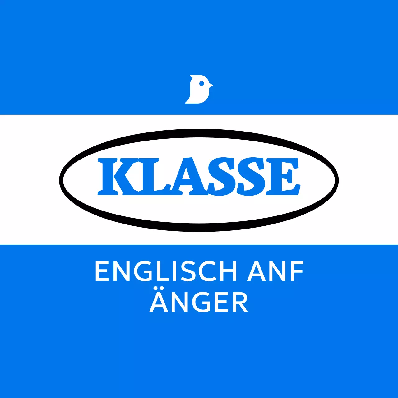 Klares Design mit blauem Hintergrund und einem Kreis in der Mitte
