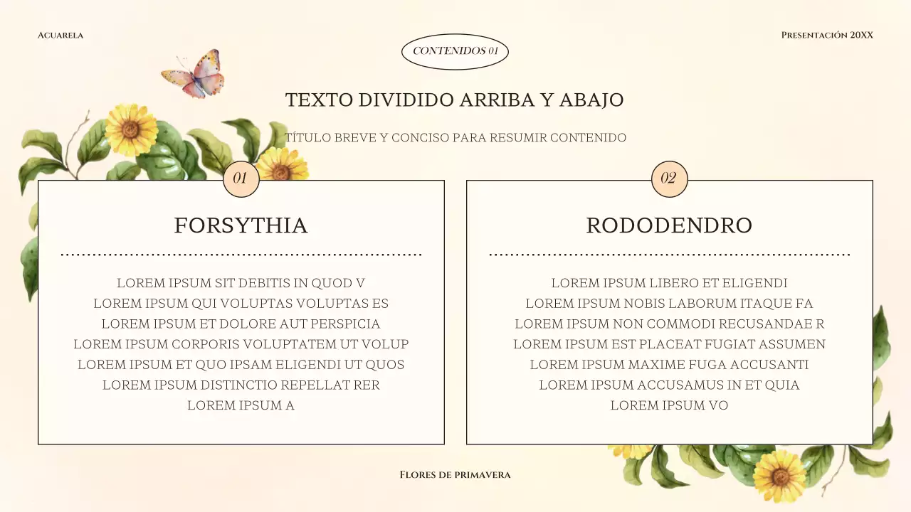 Clásica presentación floral primaveral en amarillo y verde