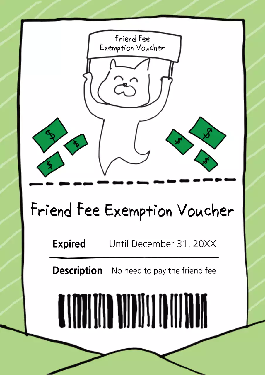 Green Comic Voucher Promotion Poster