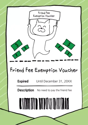 Green Comic Voucher Promotion Poster