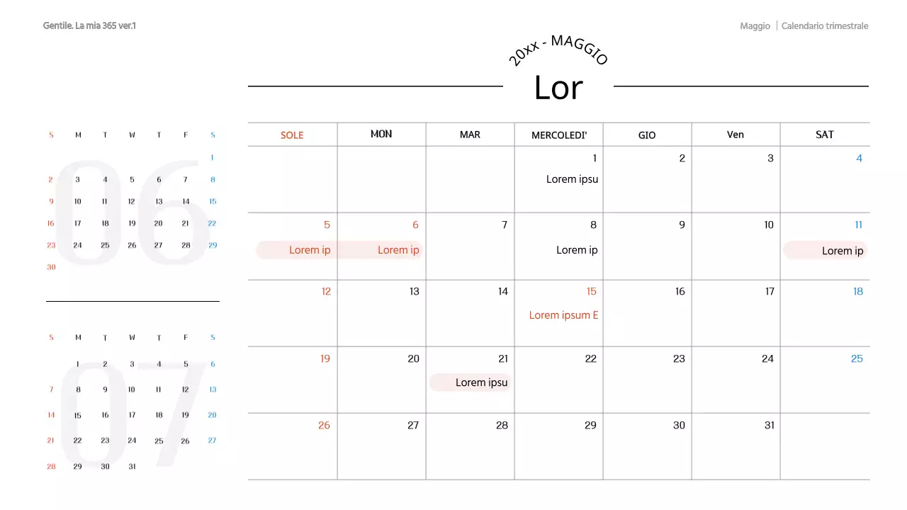 Un calendario GoodNote di tendenza in bianco e grigio