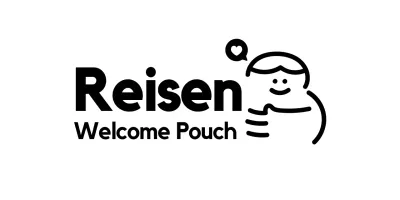 Einfaches Reisebüro-Logo mit Linien-Illustration