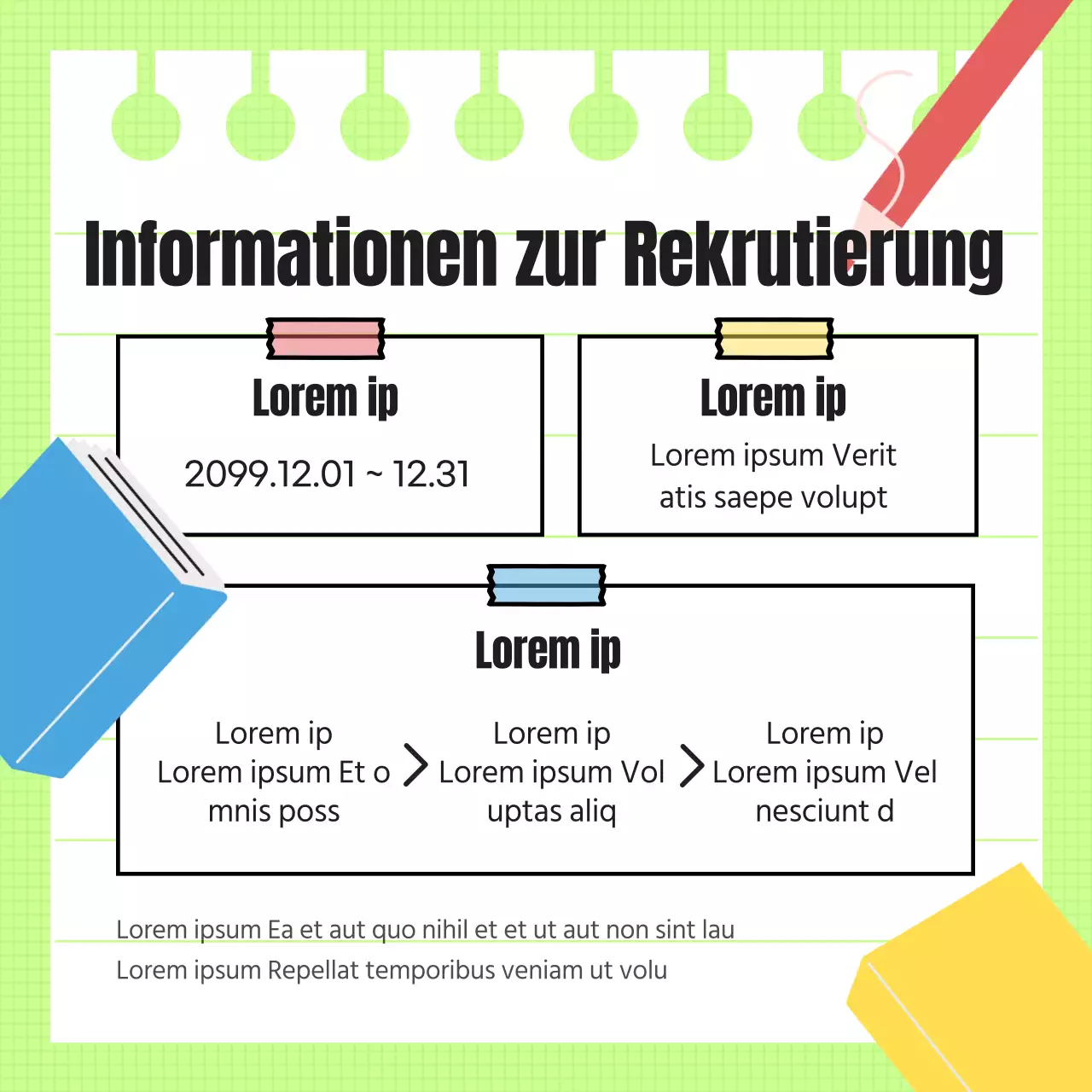 Werben Sie mit lindgrünen Akzenten für die Schulanfangsaktion