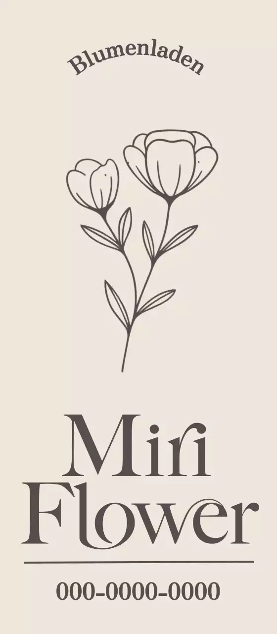 Linienblumen für ein elegantes Aussehen