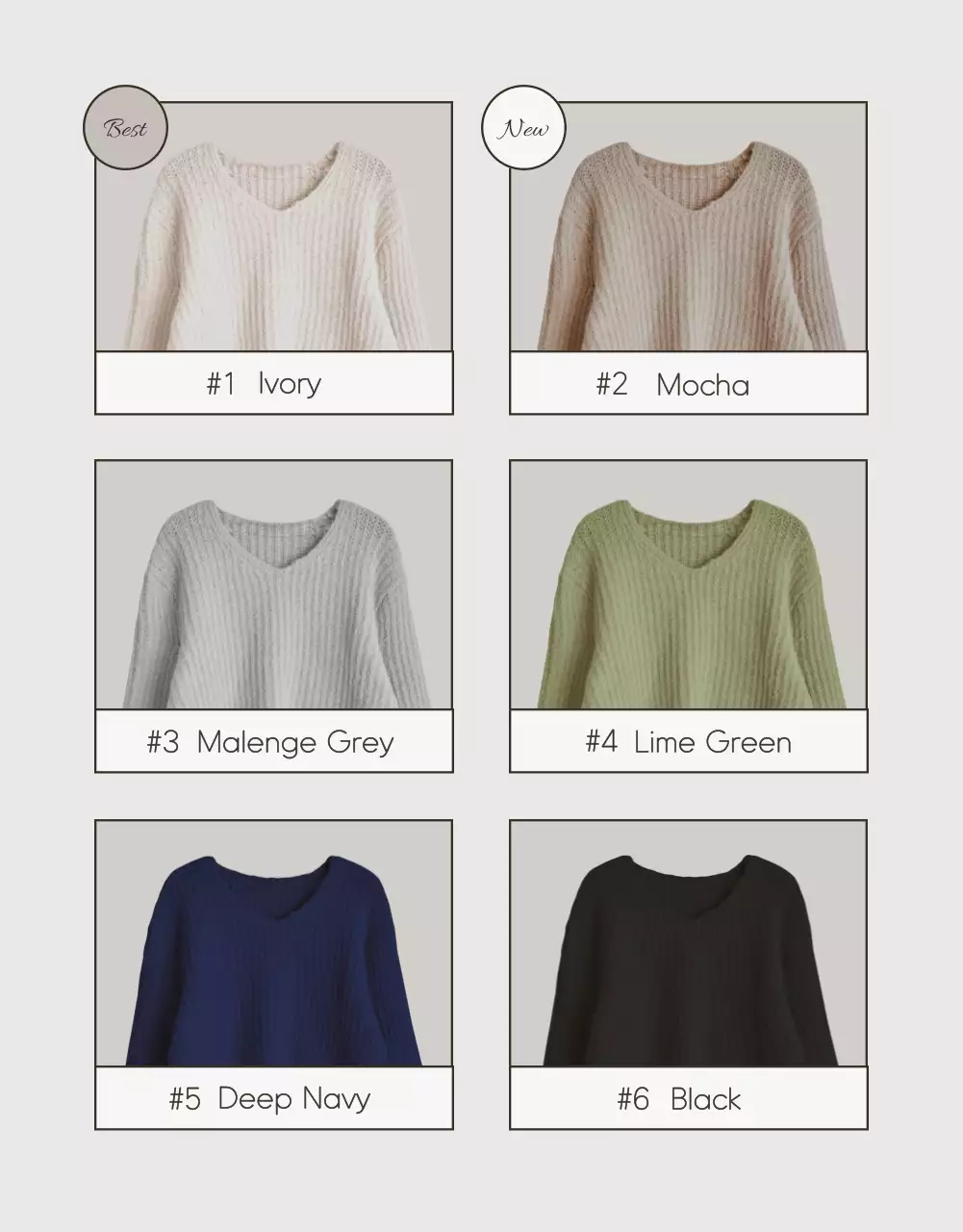 ベージュとブラウンのモダンな冬のニット広告