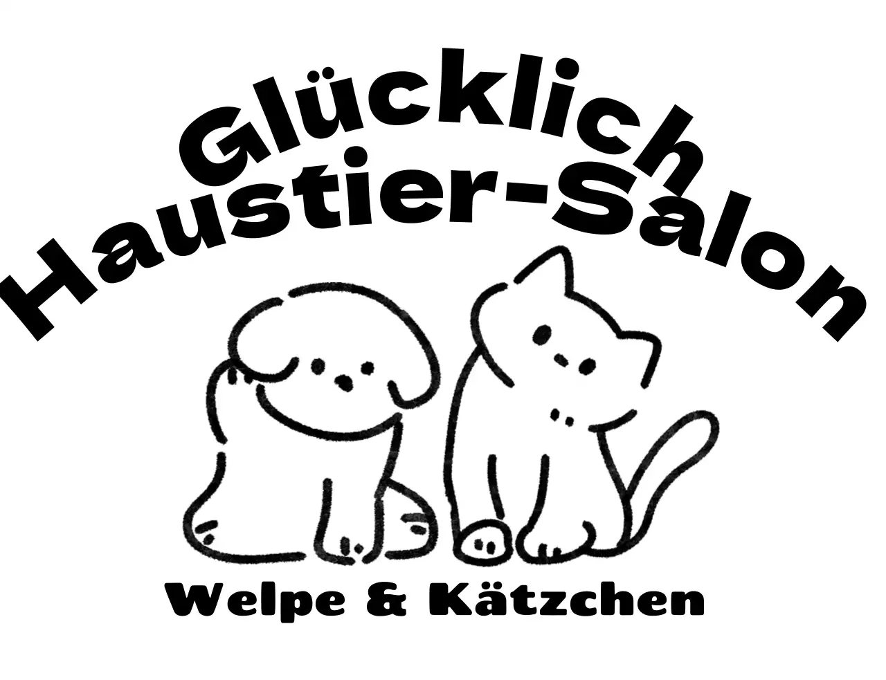 Eine Tierpflegeboutique mit niedlichen Illustrationen
