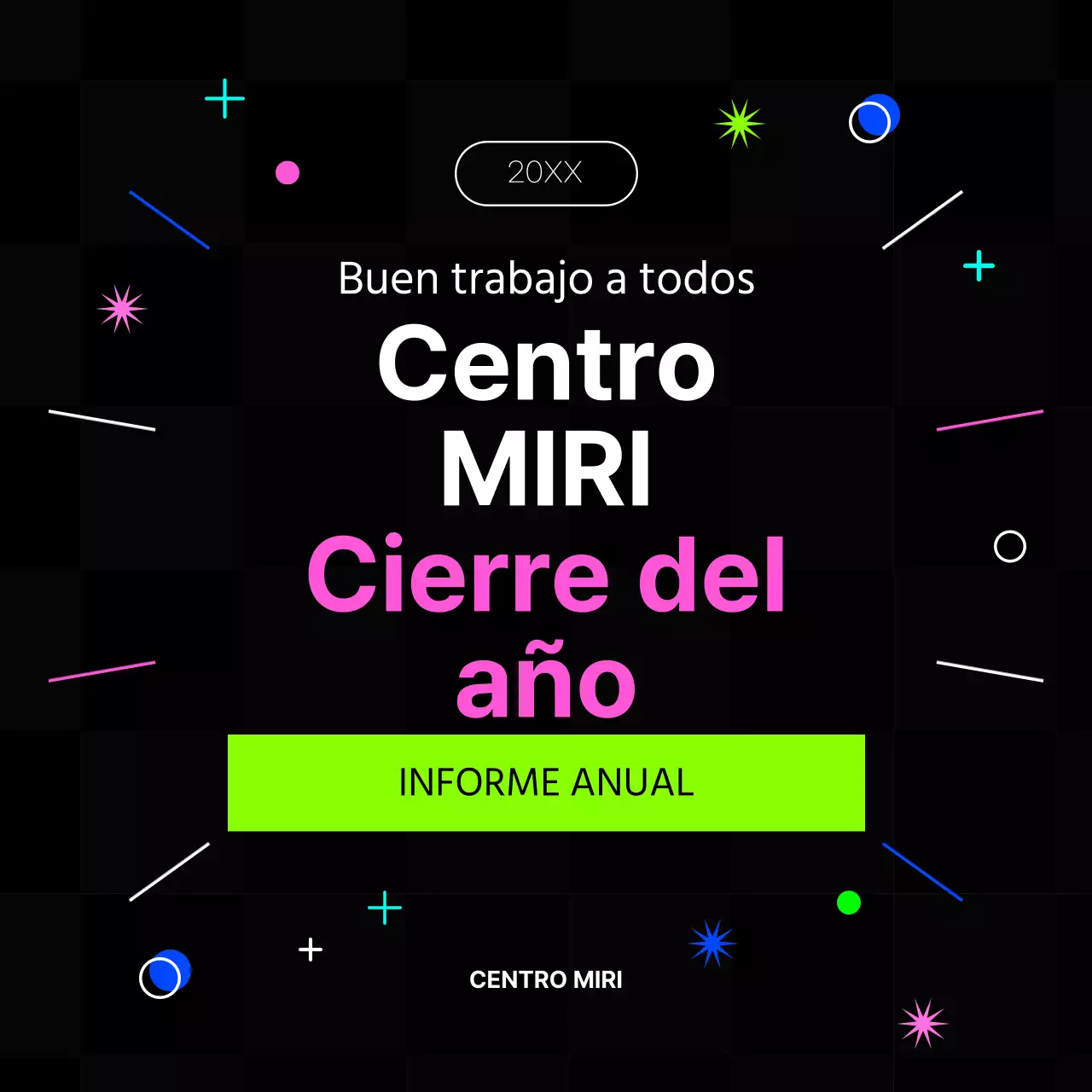 Informes de fin de año kitsch en rosa fuerte y colores fluorescentes