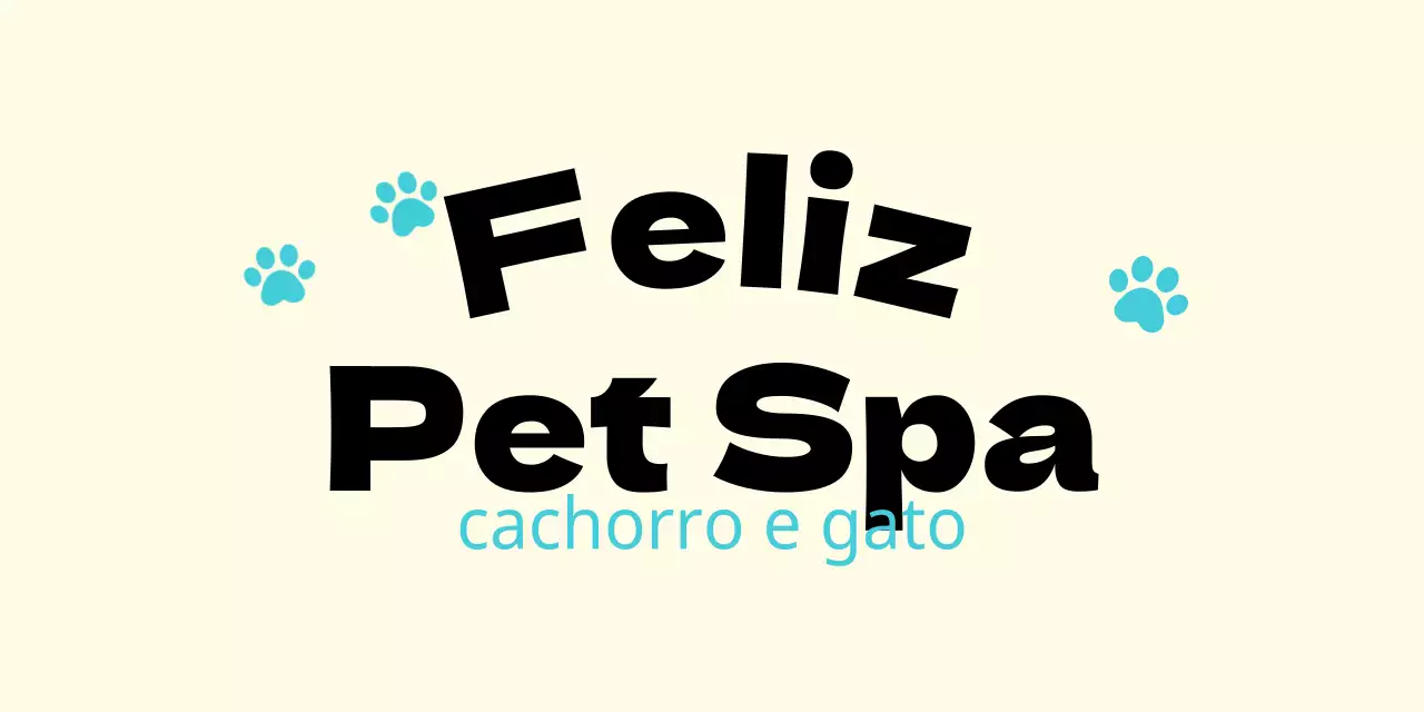 Loja de cuidados para animais de estimação com tipografia gira