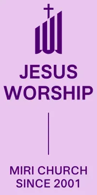 Purple building illustration church logo