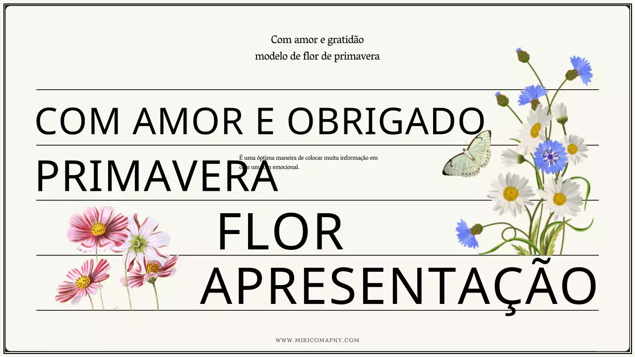 Flores vintage de primavera em proposta de design em marfim