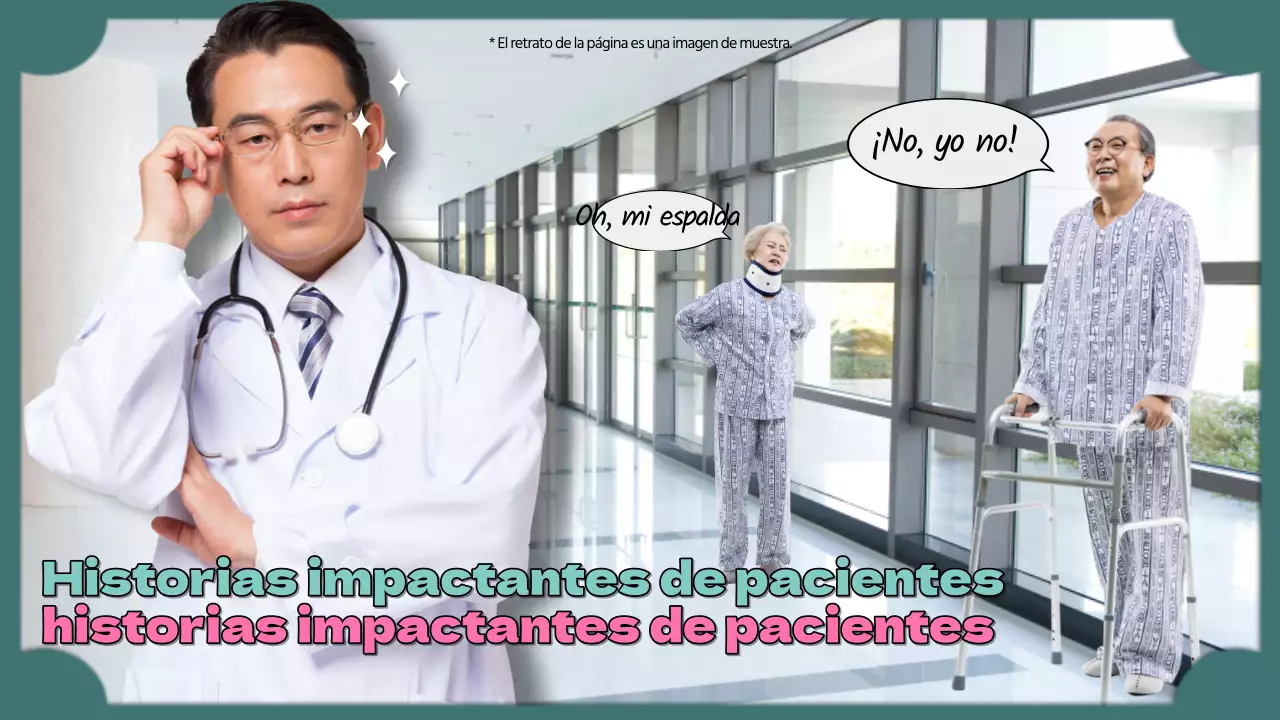 Información médica sencilla en verde y blanco