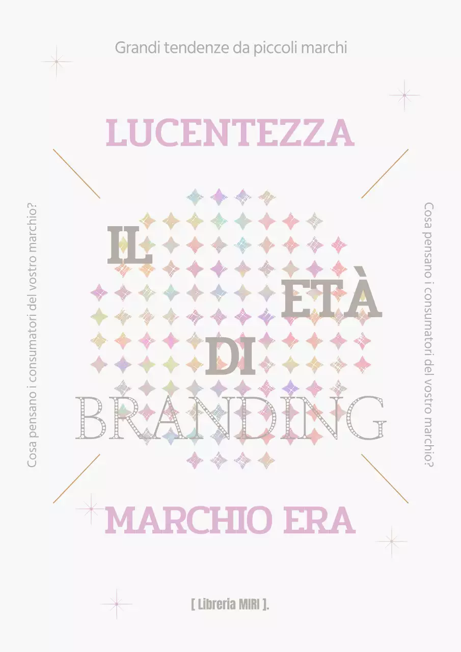 Copertina geometrica per la psicologia del marchio in rosa e beige