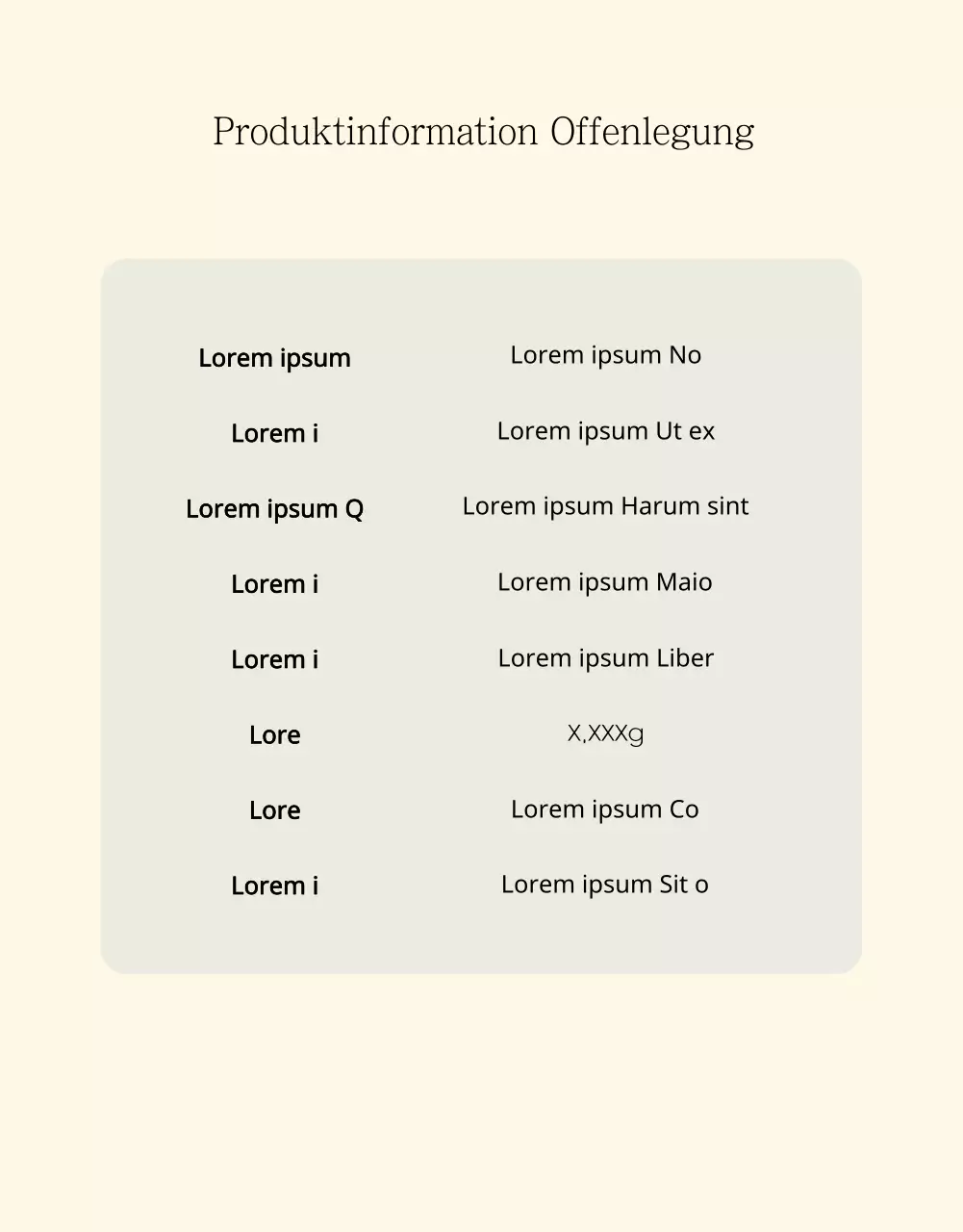 Ankündigung des Verkaufs einer einfachen beige-elfenbeinfarbenen Torte
