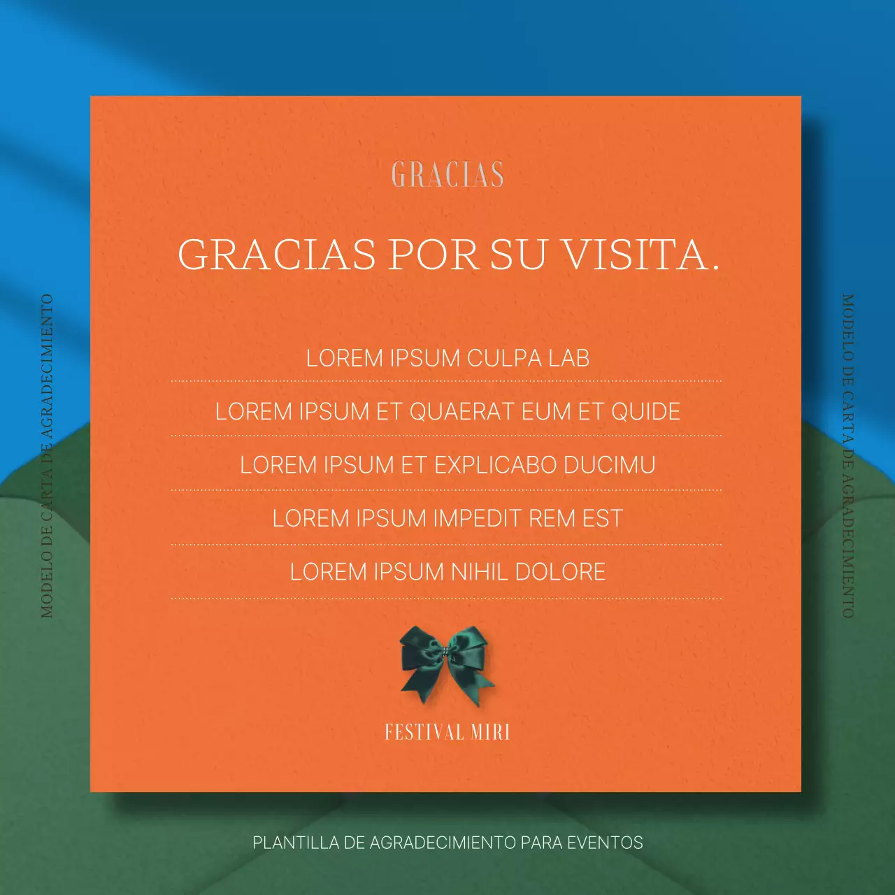 Papelería de agradecimiento moderna en azul y amarillo