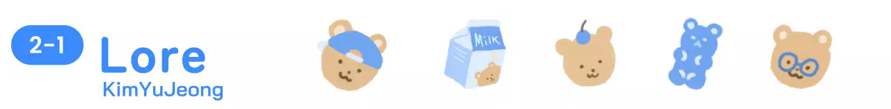 Niedliches Design mit Teddybär-Illustrationen und Namen