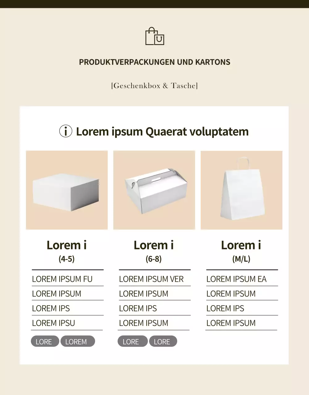 Werben Sie für eine moderne Bäckereiveranstaltung in Schwarz und Beige