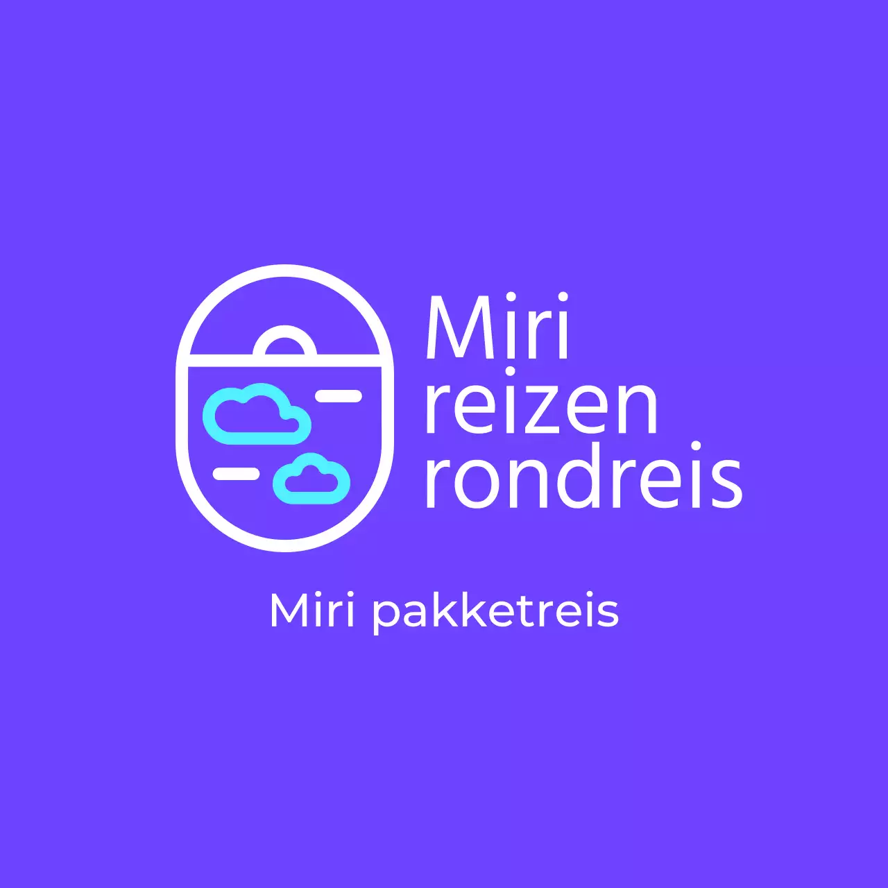 Eenvoudig, strak, geïllustreerd reisbureau-logo