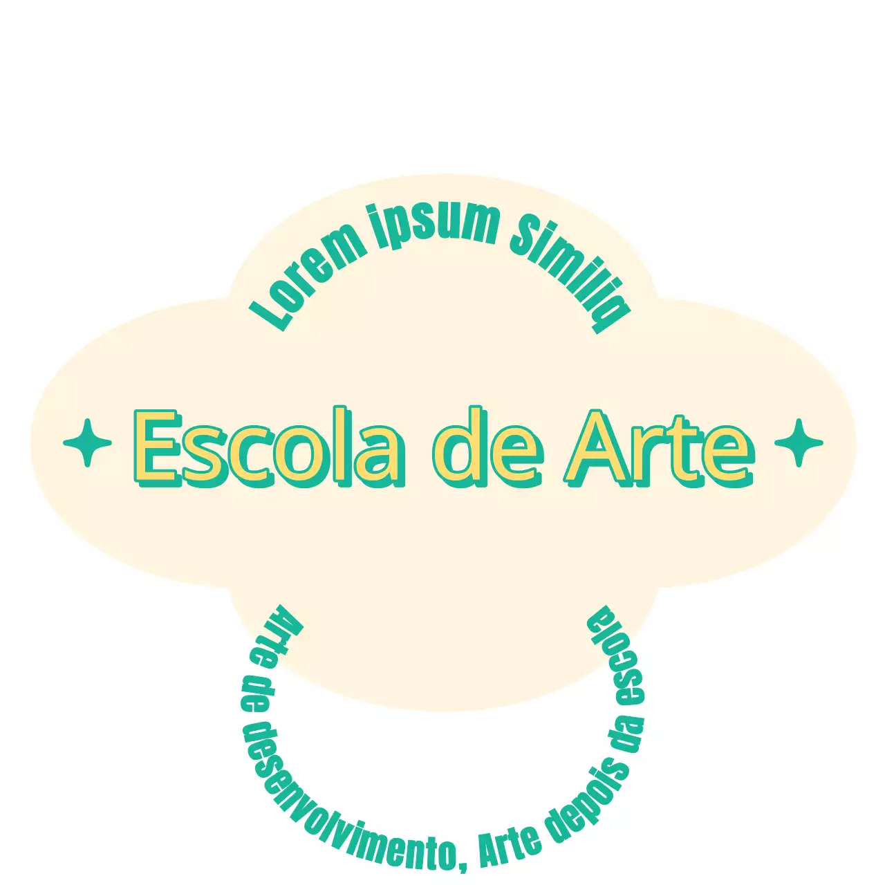 Escola primária de arte em amarelo