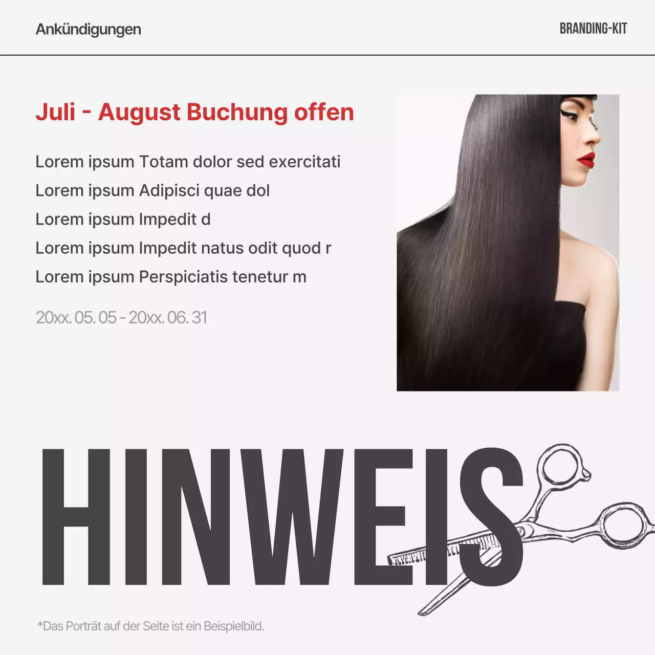 Red's modern hair brand post