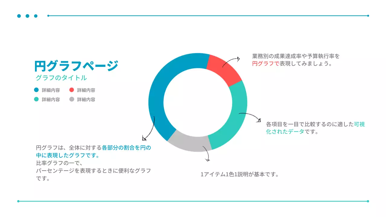 青 モダン プラン プレゼンテーション