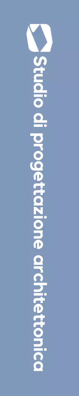 Logo aziendale con forme semplici e geometriche in bianco