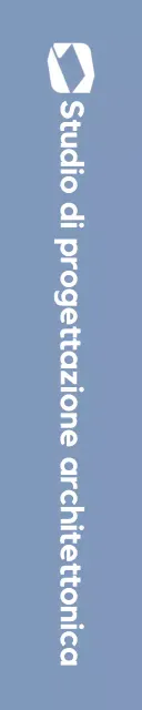 Logo aziendale con forme semplici e geometriche in bianco