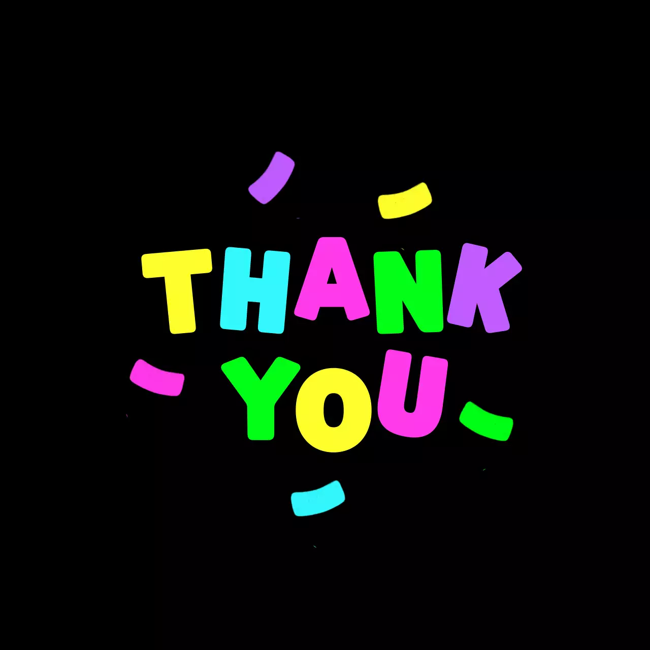 Colorful thank yous with a twist