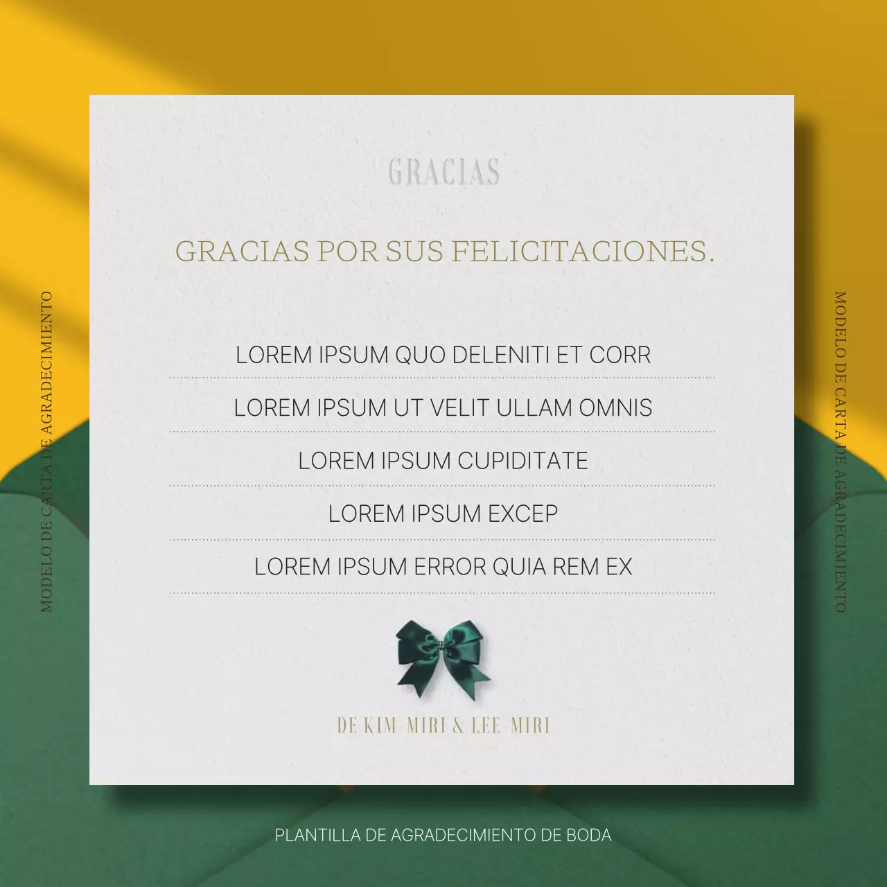 Papelería de agradecimiento moderna en azul y amarillo