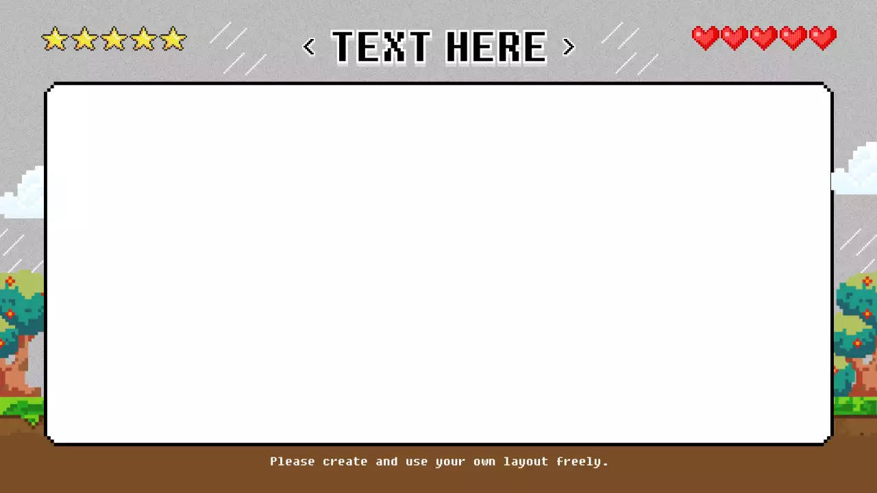 빨강과 하늘색의 레트로한 배경만 제공하는 소개서