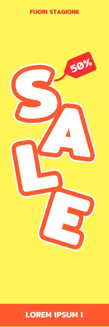 Annuncio giallo di vendita in evidenza