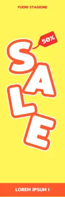 Annuncio giallo di vendita in evidenza