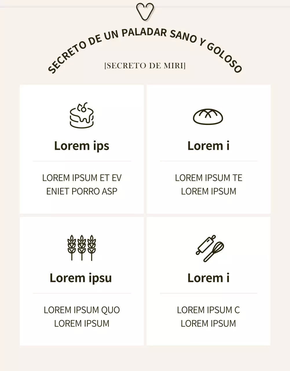 Promueva un evento de pastelería moderno en negro y beige